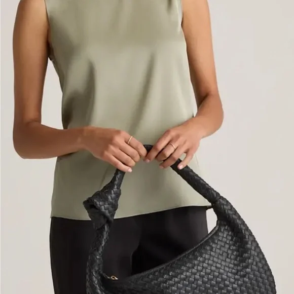 Quince Black Textured Hobo Bag - Picture 5 of 7